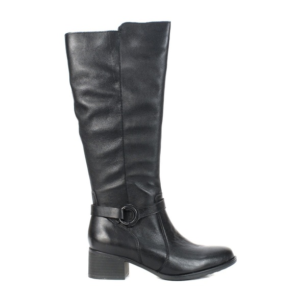 Naturalizer Davis Black Waterproof Leather Tall Boots - Picture 5 of 11